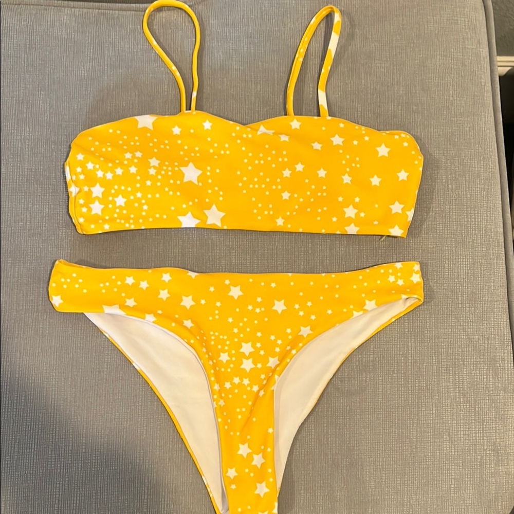 SHEIN kids Yellow Star Kids Swim Set - brand new never worn